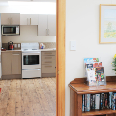 Fully equipped kitchen at the carriage house self catering accommodation kerikeri