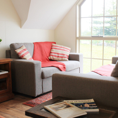 Comfortable lounge at the carriage house self catering accommodation